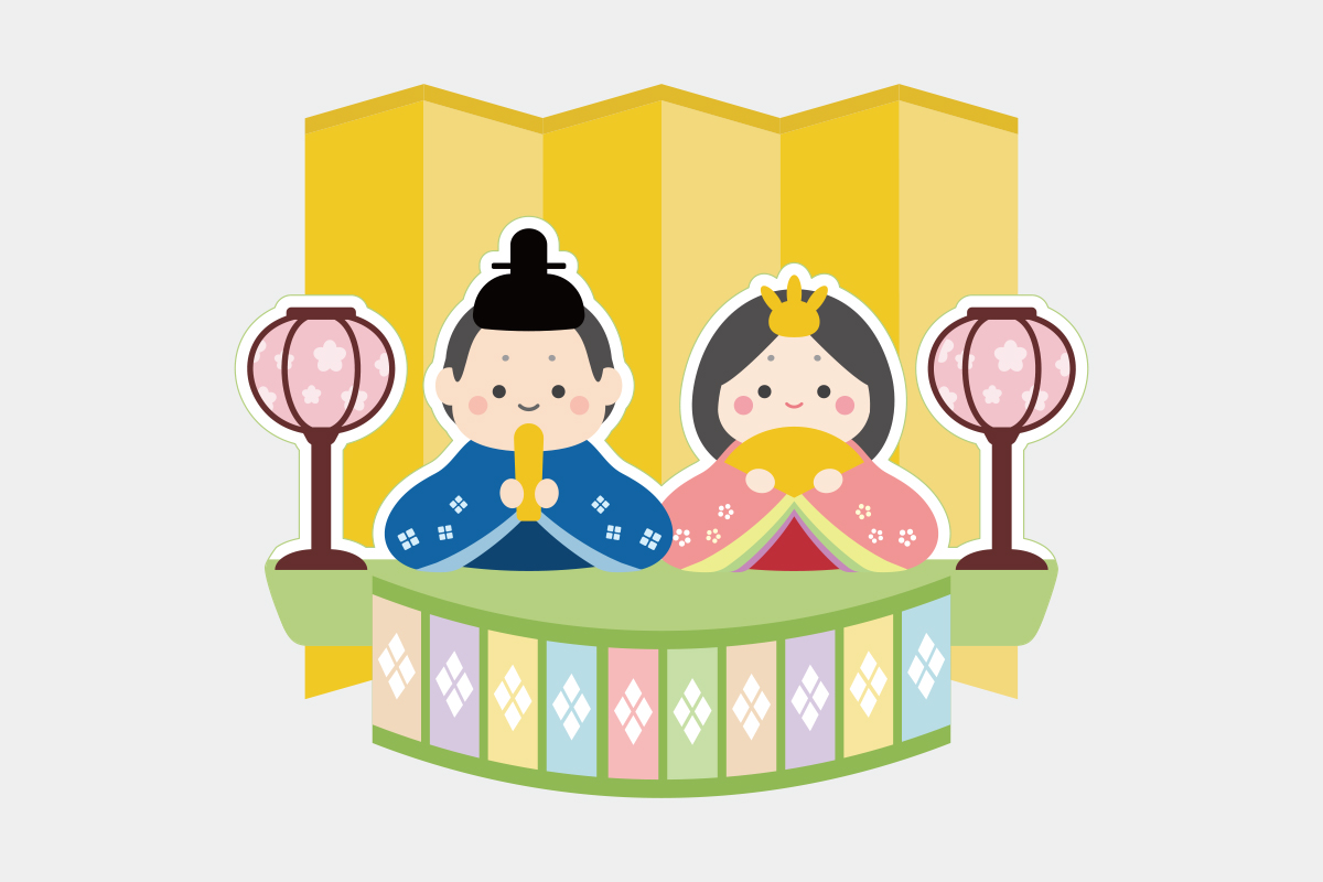 ひなまつりシリーズ・卓上おひなさま・組み立てタイプ