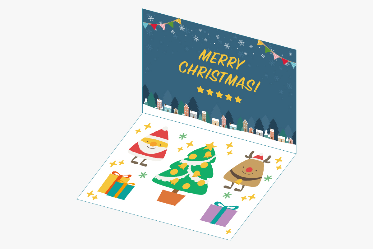 クリスマスカード・フラットタイプ